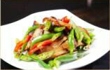 Pan fried pork with jalapeno