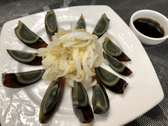 Preserved egg with pepper