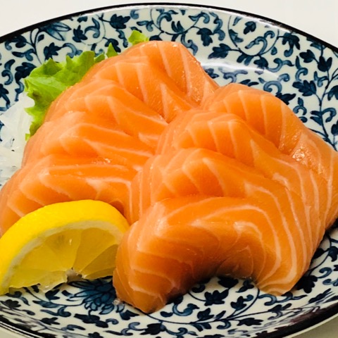 Salmon Sashimi (4pcs) $10.95  (8pcs) $19.95