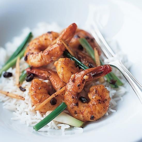 Prawns in Black Bean Sauce