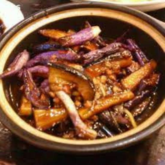 Spicy Pork & Eggplant in Chilli Garlic Hot Pot