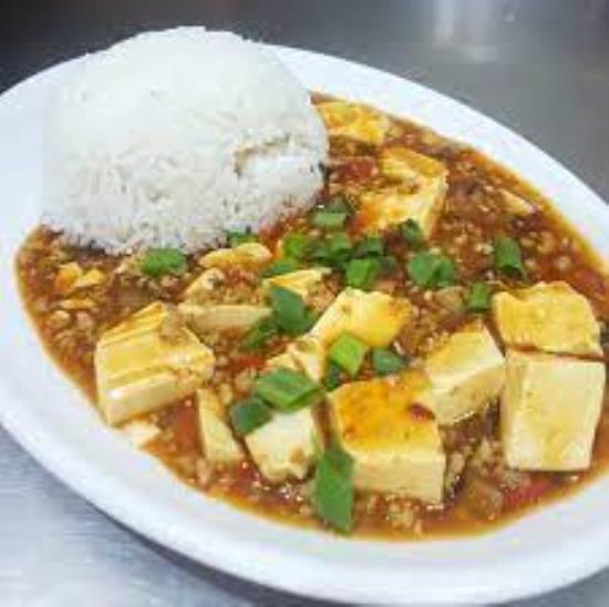 Tofu with Spicy Sauce on Rice