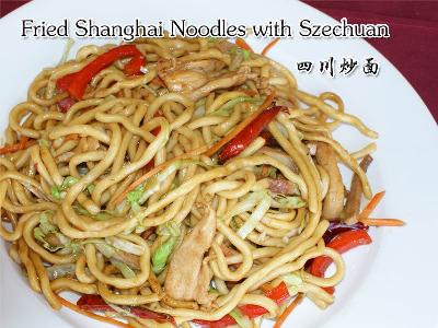 Fried Shanghai Noodles with Szechuan Sauce
